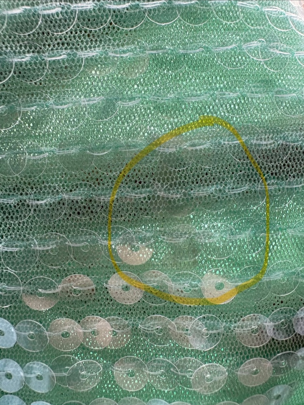 Sheer Sparkle Peppermayo Dress Green - Size 16 - Picture 4 of 4